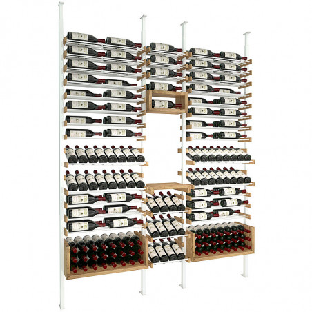 Garrafeira de exposição simples W212 para 174 garrafas de afixar ao tecto