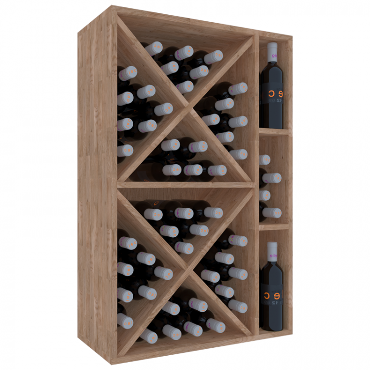 WINE RACK FOR 66 BOTTLESWITH RIGHT COMPARTMENTS