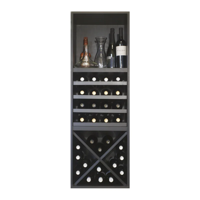 MODERN SPECIAL BOTTLE RACK WITH WITH OPEN COMPARTMENT FOR 48 BOTTLES