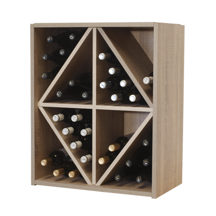 CONFIGURABLE BOTTLE RACK FOR 44 BOTTLES WITH 8 COMPARTMENTS
