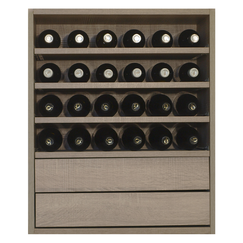 CONFIGURABLE BOTTLE RACK FOR 24 BOTTLES AND ACCESSORIES