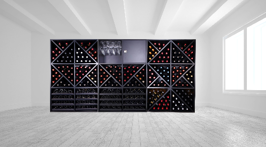 Modern Black Melamine Wine Cellars: The Epitome of Functionality and Sophistication