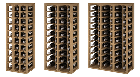 3 rustic wine racks that adapt to the available space and required capacity